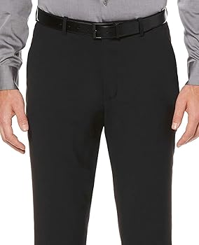 PERRY ELLIS PORTFOLIO スラックス ブラック Perry Ellis Men's Slim Fit Dress Pants, With Flat Front